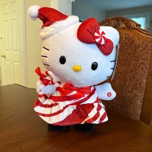 2025 Hello Kitty Candy Cane Animated Plush Side Stepper, 14 in NWT